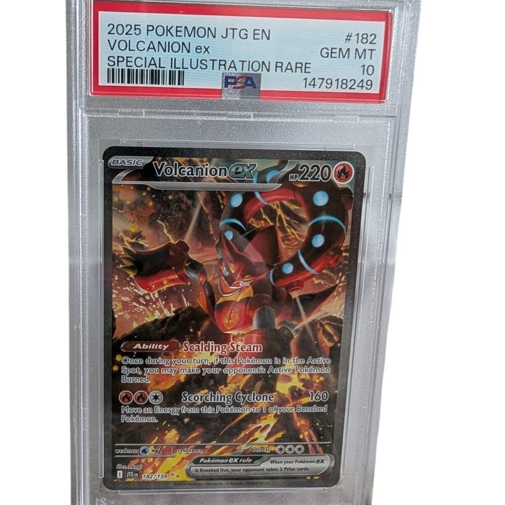 2025 Pokemon Volcanion ex 182/159 Sv09 JTG EN SIR PSA 10 Special Illustration